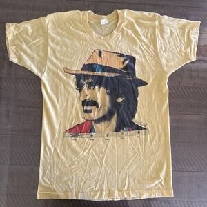 VTG 1981 Zappa ''You Are What You Is'' NA TOUR Shirt Yellow Made USA Size L